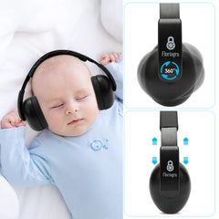 Floriogra Baby Headphones side view showing compact travel-friendly design