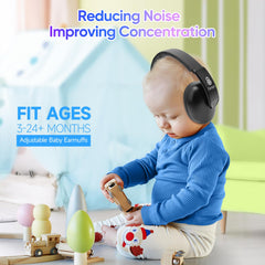 Floriogra Baby Headphones with soft, skin-friendly headband for gentle wear