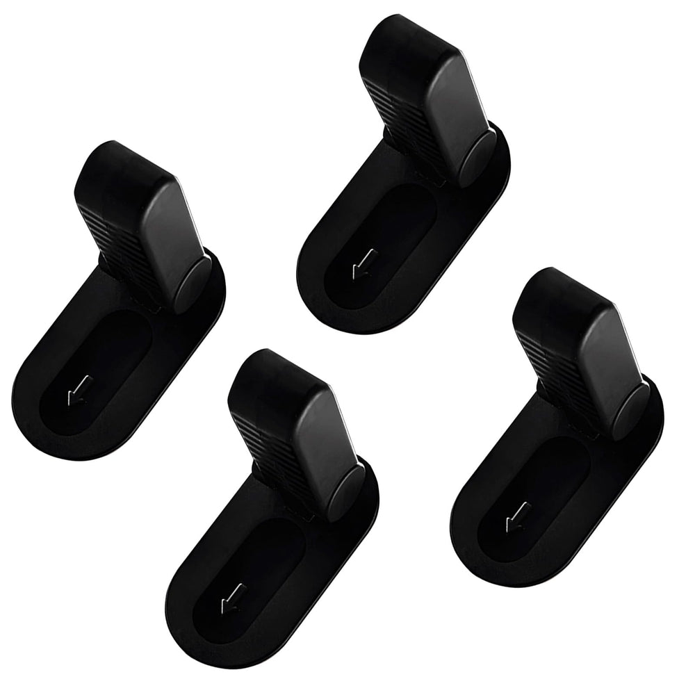 Flowden door lever lock black pack 4 installed on a door for child safety
