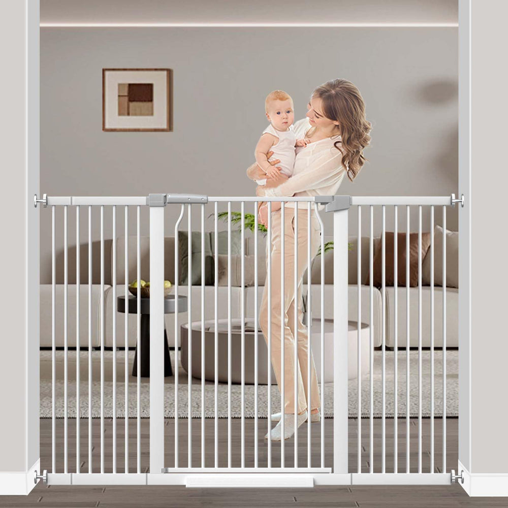 Flower Frail extra wide gate in doorway supports child and pet safety