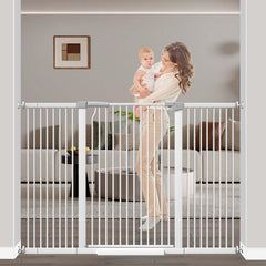 Flower Frail extra wide gate in doorway supports child and pet safety