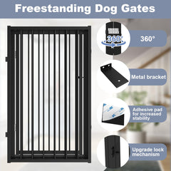 Flower Frail gate with upgraded metal foot pads for stable placement.