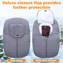 Flower Frail Winter Car Seat Cover with zipper access for quick parenting moments