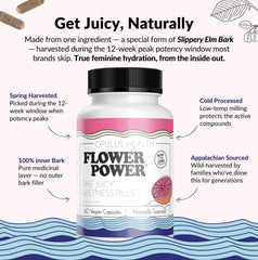 Close-up of Flower Power capsules for easy oral intake.
