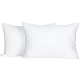 FLXXIE 2-pack pillows front view on bed showing compact 13x18 size for easy placement