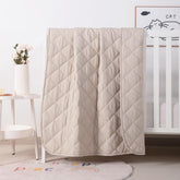 FLXXIE toddler comforter 39x47 in light taupe, soft microfiber for gentle nights
