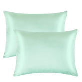 FLXXIE toddler satin pillowcase 13x18 in navy, two-pack, perfect for restful toddler sleep.