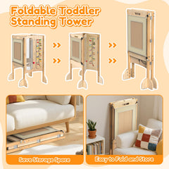FlyingBoom safety-net toddler stool keeps little climbers secure during play.