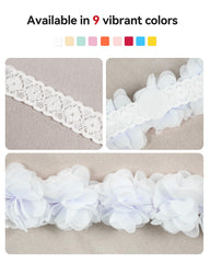 Fmeida headband styled with a wedding outfit in white for a princess