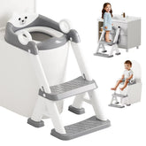 Fnaumdol Potty Training Seat foldable step stool, easy storage and secure training support.