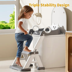 Fnaumdol Potty Training Seat triangular stability ensures solid grip during training.