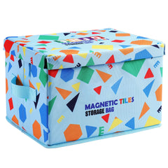 FNJO toy storage bin with lid closed keeps toys neatly stored and accessible.