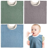 Foaincore pullover baby bib with full-coverage design protects outfits during meals.
