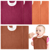 Foaincore pullover baby bibs front view shows soft cotton terry and retro colors