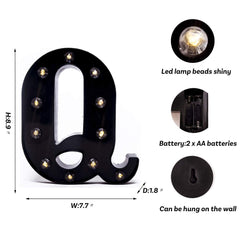 Foaky battery-powered marquee light ideal for wall hanging and table displays.