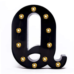Foaky black LED marquee number light sign for night decor and celebrations.