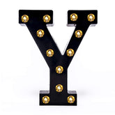 Foaky black LED marquee number lights sign ideal for weddings and events.