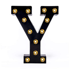Foaky black LED marquee number lights sign ideal for weddings and events.