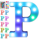 Foaky LED letter lights with remote control show vibrant colors for party decor