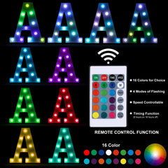 Foaky LED Number Lights with 4 modes and adjustable speed for dynamic effects