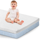 Foctance crib mattress double-sided cover shown for all-season comfort.
