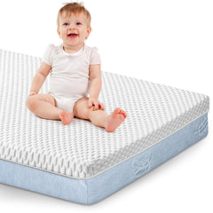 Foctance crib mattress double-sided cover shown for all-season comfort.
