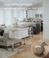 Fodoss bassinet height adjustability helps align with different beds