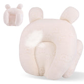 Foileon portable baby pillow with cartoon bear design supports cozy newborn sleep