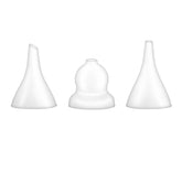 Foily gourd-shape tip for gentle newborn nasal care.