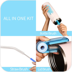 Fojaglad straw brush 12.6 inches cleans long, narrow straws.