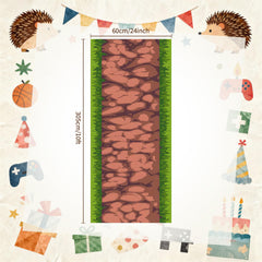 FoldTier multicolor runner adds festive flair for birthdays and game nights.