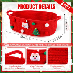 FoldTier Santa Red Design Basket enhances holiday ambiance and easy gift presentation.