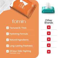 FOMIN Wipes underarm application for quick refresh after workouts.