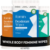 FOMIN acidified wipes packaging shows an eco-friendly design for daily freshness