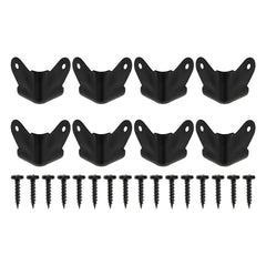 FOMIYES black iron speaker corner protectors protect cabinet edges.