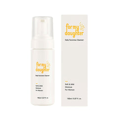 For My Daughter Moisture Feminine Wash foam close-up showing airy cleansing texture.