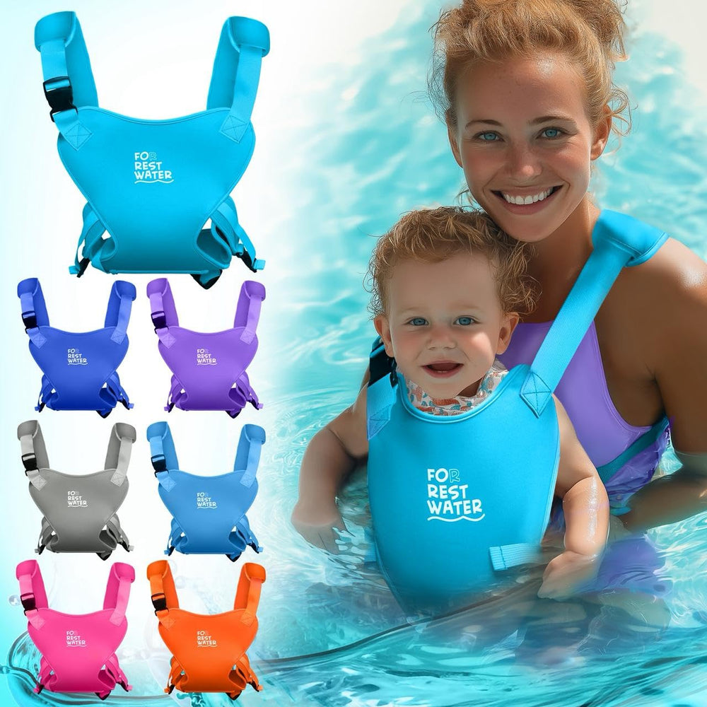 FOR REST WATER Baby Carrier front view for water play and warmth