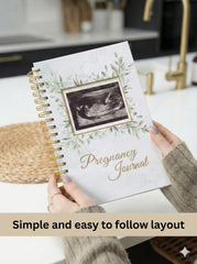 Forever Lily pregnancy journal hardcover pages for dedicated notes and reflections.