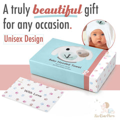 FOREVERPURE hooded towel soft texture for tender newborn skin after bath