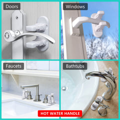 Fority lever lock installation steps show tool-free setup.