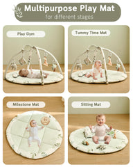 Fortella Baby Play Gym crinkle book teether aids visual development and teething comfort