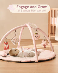 Fortella Baby Play Gym Rose Pink detachable toys for exploration