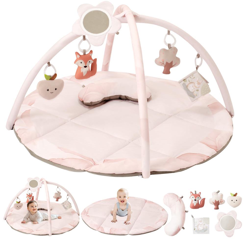Fortella Baby Play Gym Rose Pink full mat for spacious tummy-time
