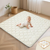 Fortella Baby Play Mat forest beige folded for compact storage