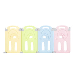 Fortella Cloud Castle Playpen assembly demonstrates quick indoor setup for safety.