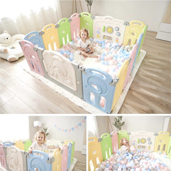 Fortella Cloud Castle Playpen expanded layout creating a spacious play area.