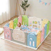Fortella Cloud Castle Playpen front view showing a safe, portable baby play space.