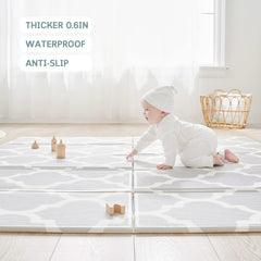 IXPE foam core offers a soft, safe surface for tummy time.