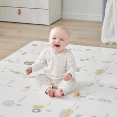 Fortella Cuddle and Learn playmat reverses to Moroccan design for stylish rooms.