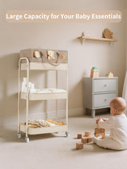 Fortella diaper caddy with detachable dividers for customizable compartments.